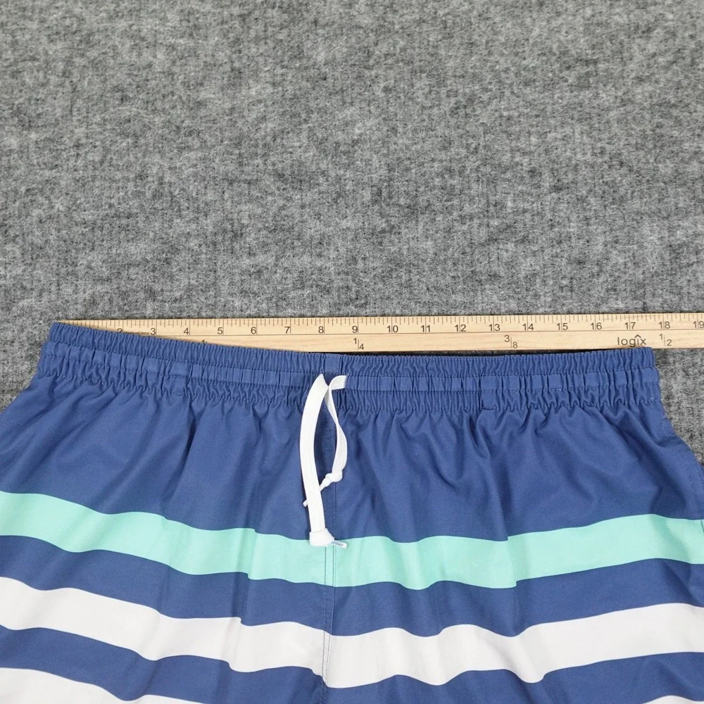 Chubbies Swim Trunks Mens 2XL‎ Blue Striped Stretch Volley Shorts 5.5